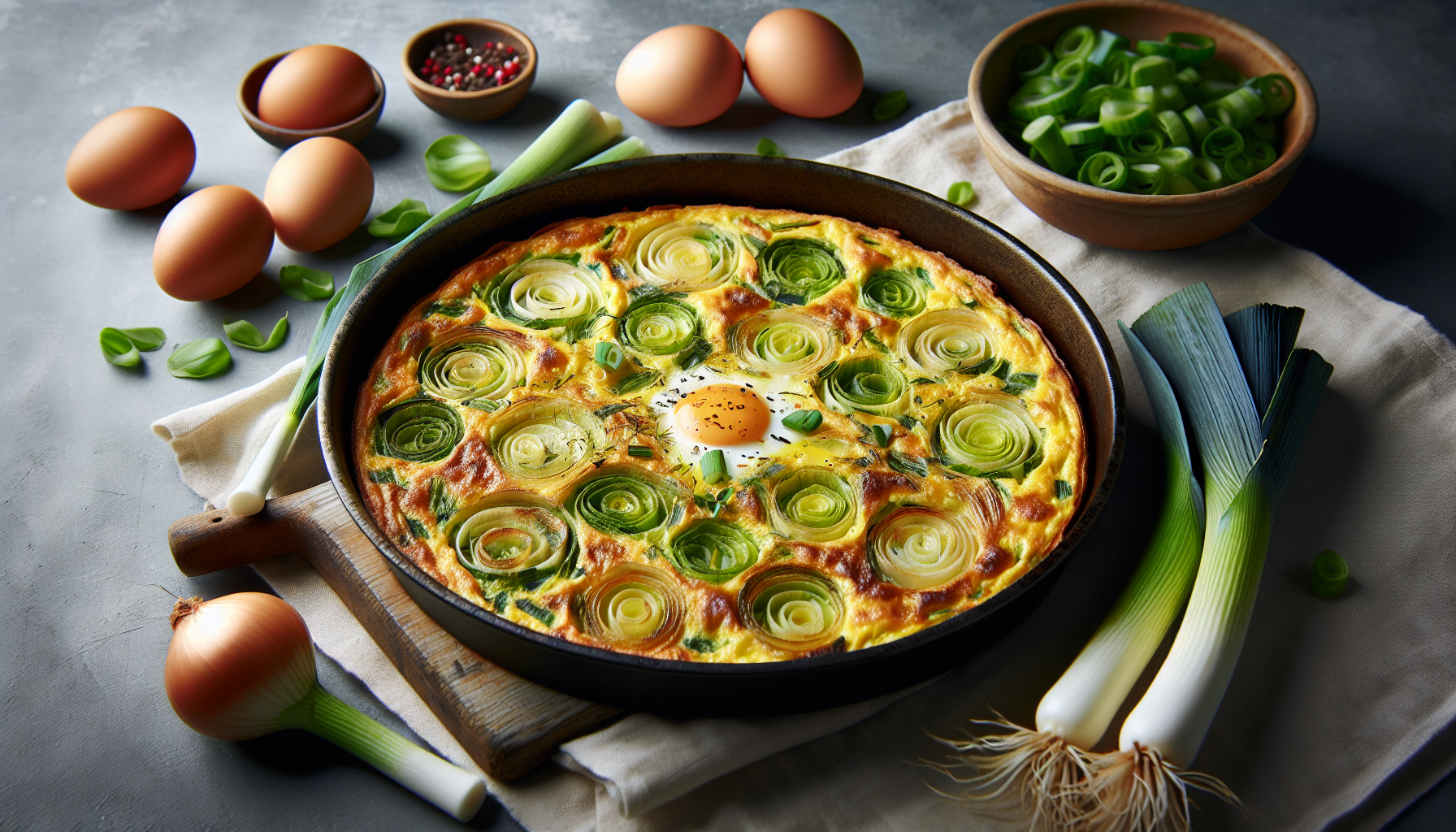 frittata di porri